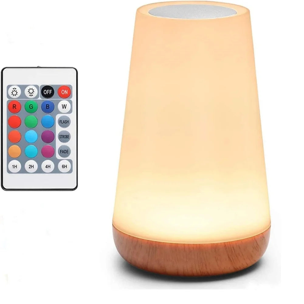 Usb Rechageable Dimmable Touch Lamp Bedroom Portable Table Bedside Night Lamp 13 RGB Colors Night Lights Baby Kids Night Light Quick Pick Grocers