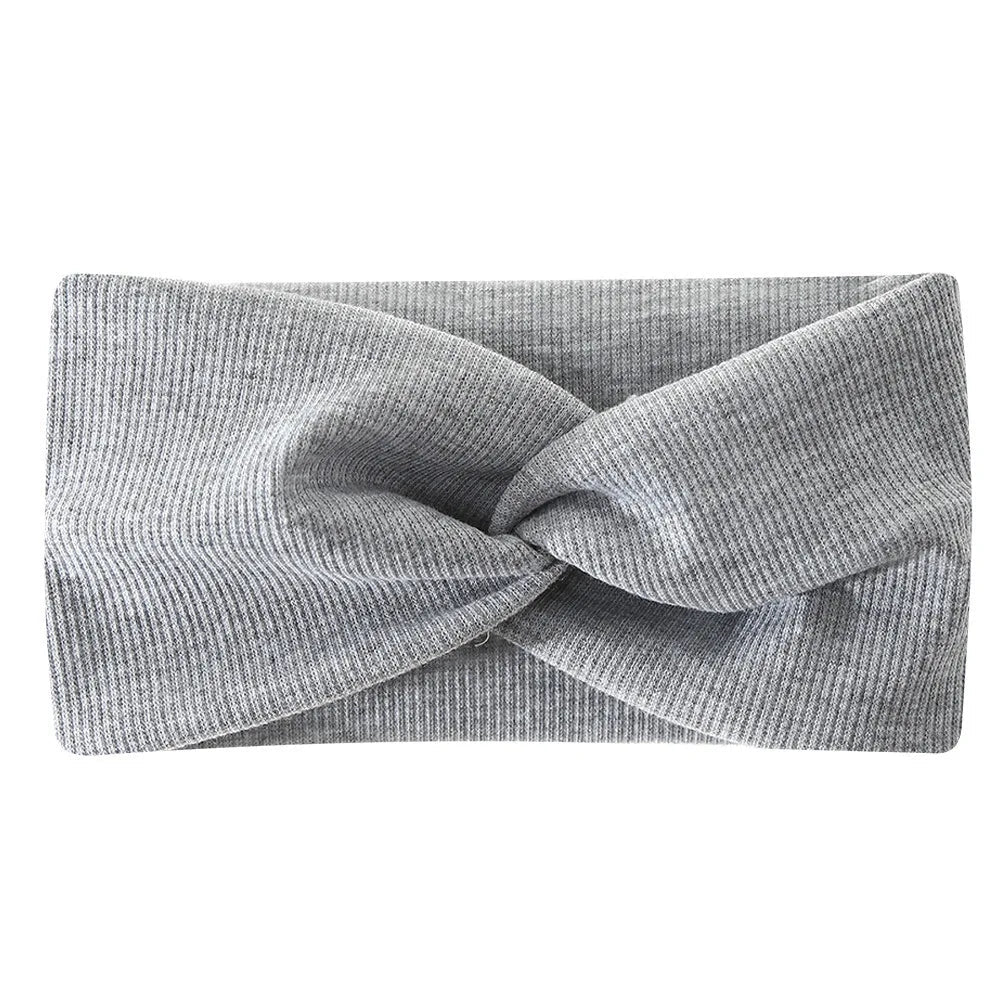 Large Size Baby Headband Girls Yoga Sport Kids Children Adult Women Bandage Solid Twisted Knotted Soft Hair Accessories Turban Purest Peak