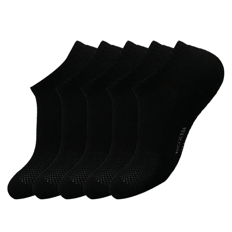 5/10/20 Pairs New Cool Men Black White Warm Socks Set Autumn Winter Male Solid Color Sport Short Socks For Men Dropshipping Quick Pick Grocers