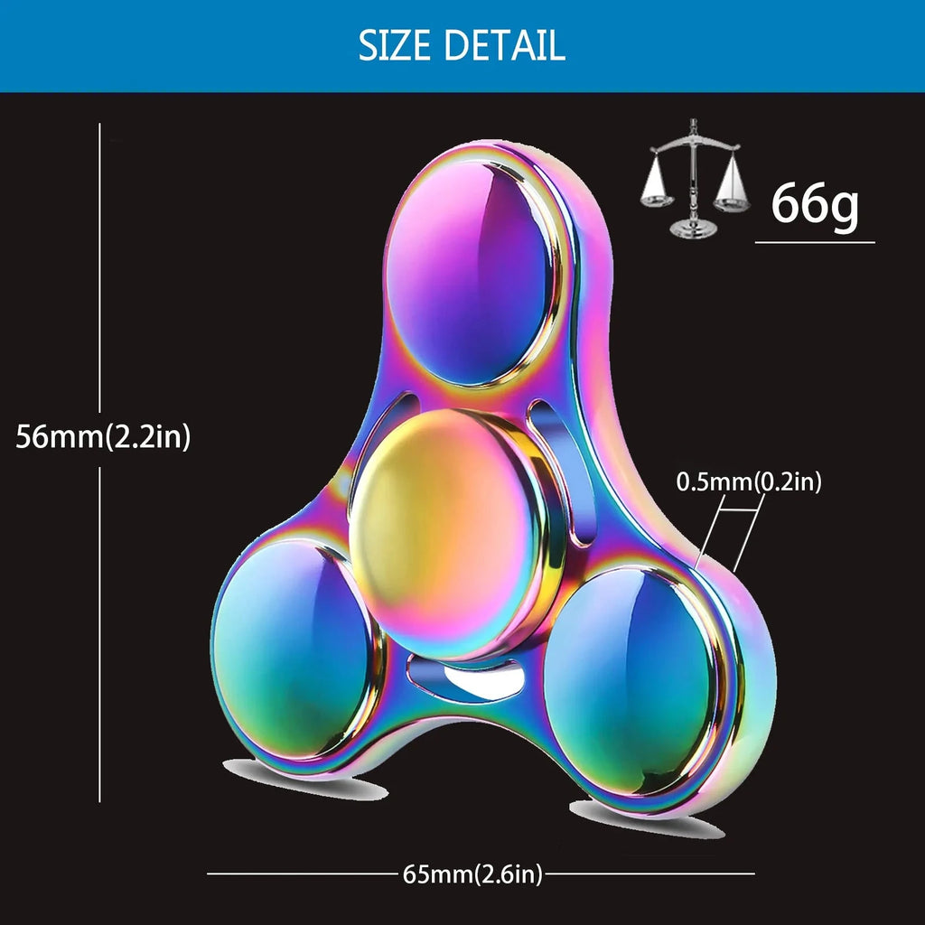 Stainless Steel Fidget Spinner 3 Minutes More - High Speed Precision Metal Hand Spinner for EDC, ADHD, Anxiety Econic Blanks
