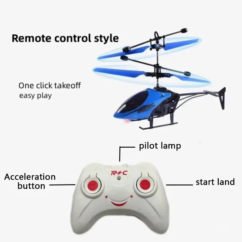 Rechargeable Mini RC Drone Remote Safe Fall-resistant RC Helicopters Drone Children Toys（No remote control battery） Econic Blanks