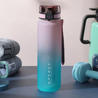 Gradient Water Bottle - 1000ml/600ml/750ml Capacity Outdoor Camping Gym Suitable Holiday Gift Birthday Quick Pick Grocers