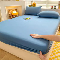 Soft Cotton Fitted Bed Sheet with Elastic Mattress Cover Quick Pick Grocers