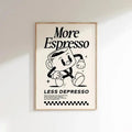 More Espresso Less Depresso Wall Art, Coffee Quote Wall Art, Coffee Station Wall Art, Coffee Bar Print, Cute Prints, Retro Quote Quick Pick Grocers