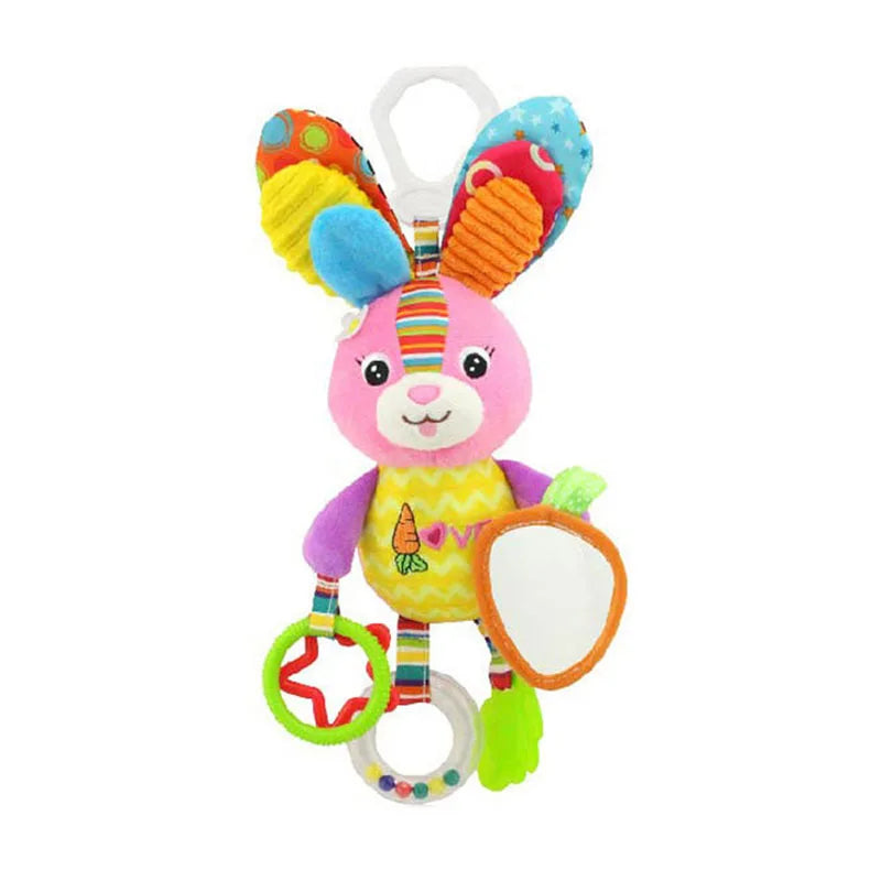 Soft Infant Crib Bed Stroller Mobile Hanging Rattle Baby Educational Toys Brain Developmental Hand Grip Cute Stuffed Animal Toys Purest Peak