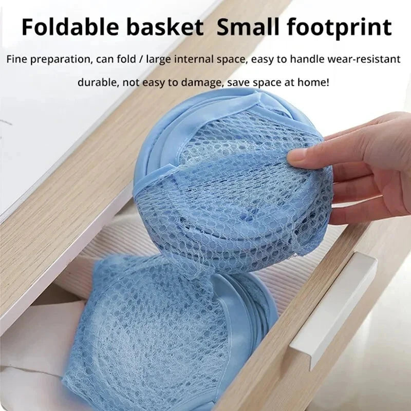 Folding Household Laundry Storage Basket Mesh Dirty Clothes Storage BasketToy Storage Bag Household Storage Bucket Econic Blanks