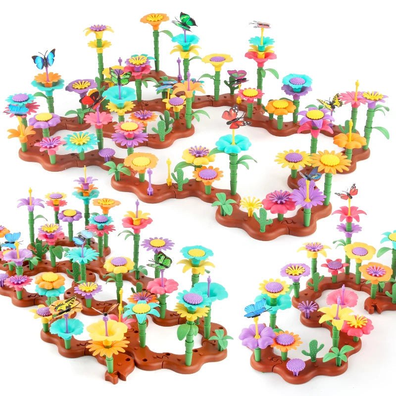 Grow Their Imagination with STEM Educational Flower Garden Building Toy - Perfect Gift for 3-7 Year Old Boys & Girls! Quick Pick Grocers
