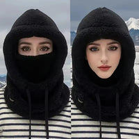 Warm Thermal Windproof Balaclava Ski Hood Motorcycle Face Cover Polar Fleece Adjustable Cycling Neck Cover Full Face Mask Winter Quick Pick Grocers