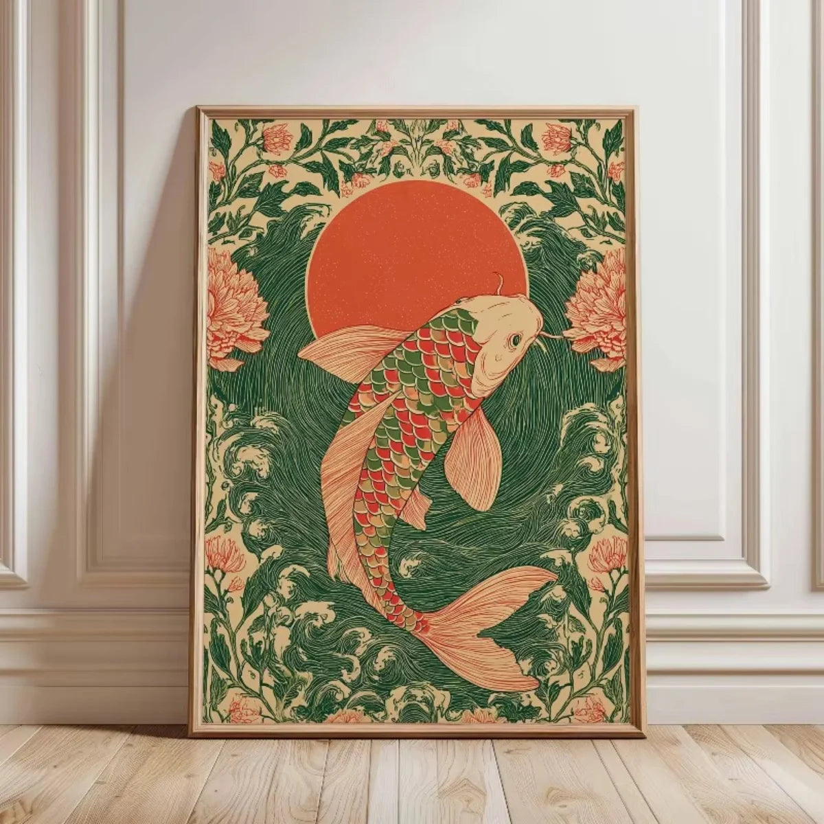Japanese Red Koi Fish Canvas Prints Poster Modern Minimalism Aesthetic Art Prints Bedroom Kitchen Home Decor Art Poster Gifts Quick Pick Grocers