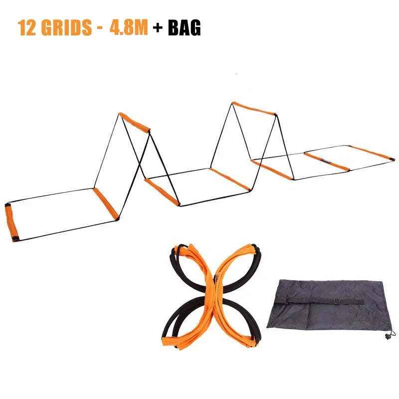 Dual-Purpose Soccer Training Jump Ladder Multifunctional Agility Ladder Speed Training Coordination Footwork Football Equipment Quick Pick Grocers