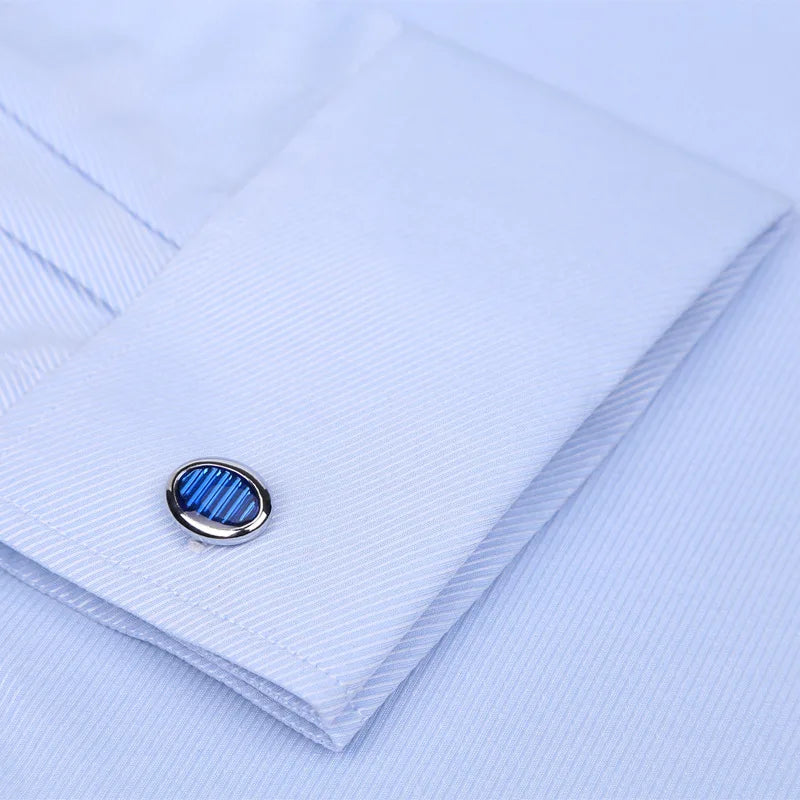 Men's Classic French Cuffs Social Dress Shirt Formal Business Standard-fit Long Sleeve Wedding Party Office Work White Shirts Quick Pick Grocers