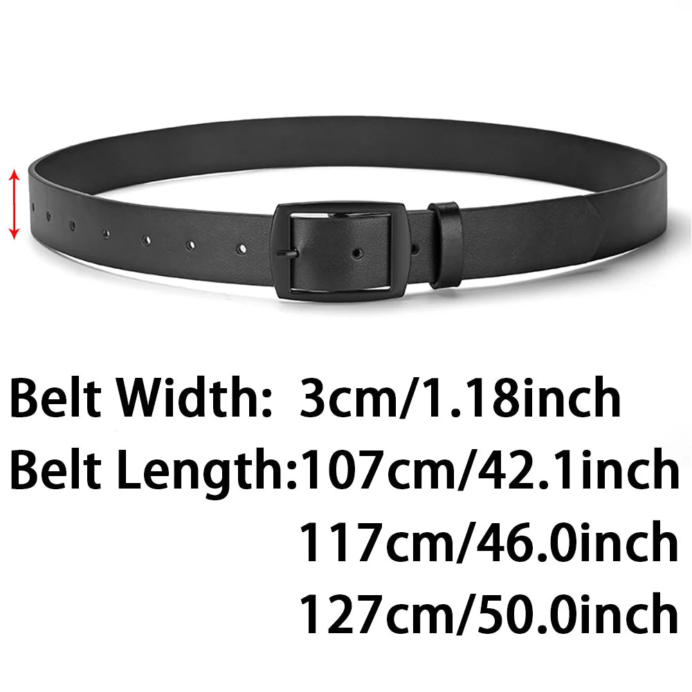 New Luxury Belt for Men PU Leather Belt Metal Pin Buckle High Quality Famous Brand Designer Waist Strap Belt for Jeans Plus Size Quick Pick Grocers