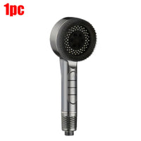 4 Modes Self-cleaning Shower Head with Silicone Brush One-Key Stop Water Massage High Pressure ABS Showerhead with Filter Quick Pick Grocers