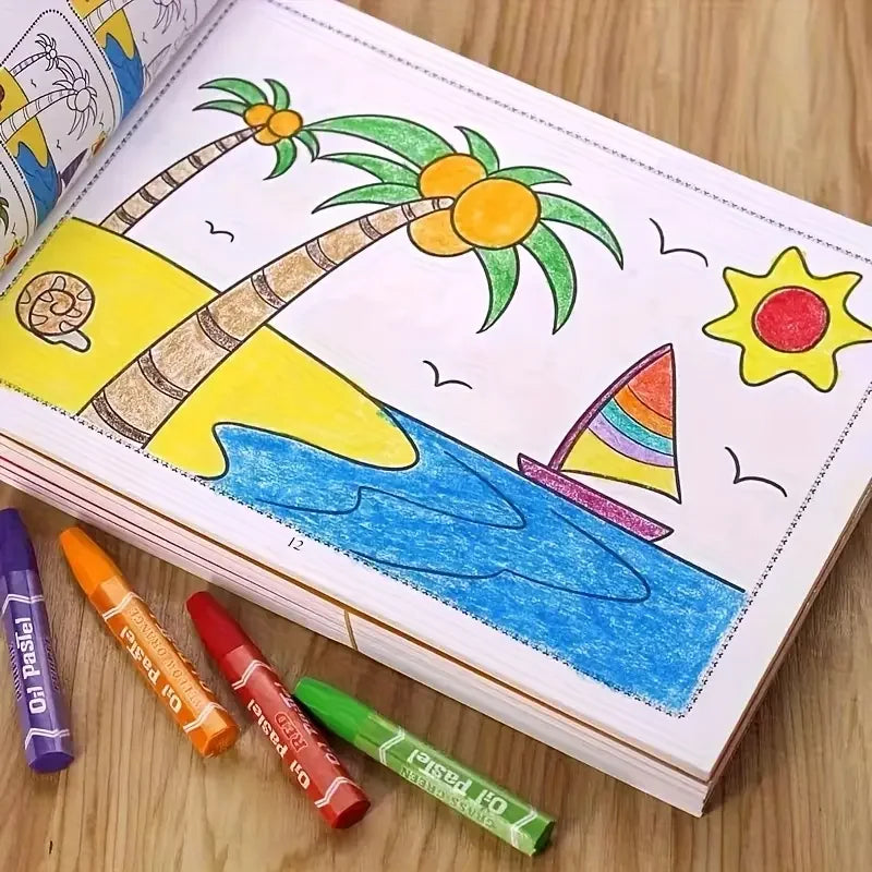 46-Page Kids Drawing & Painting Coloring Book - Educational Art Supplies for Creative Learning, Gift for Boys & Girls, Chinese V Quick Pick Grocers