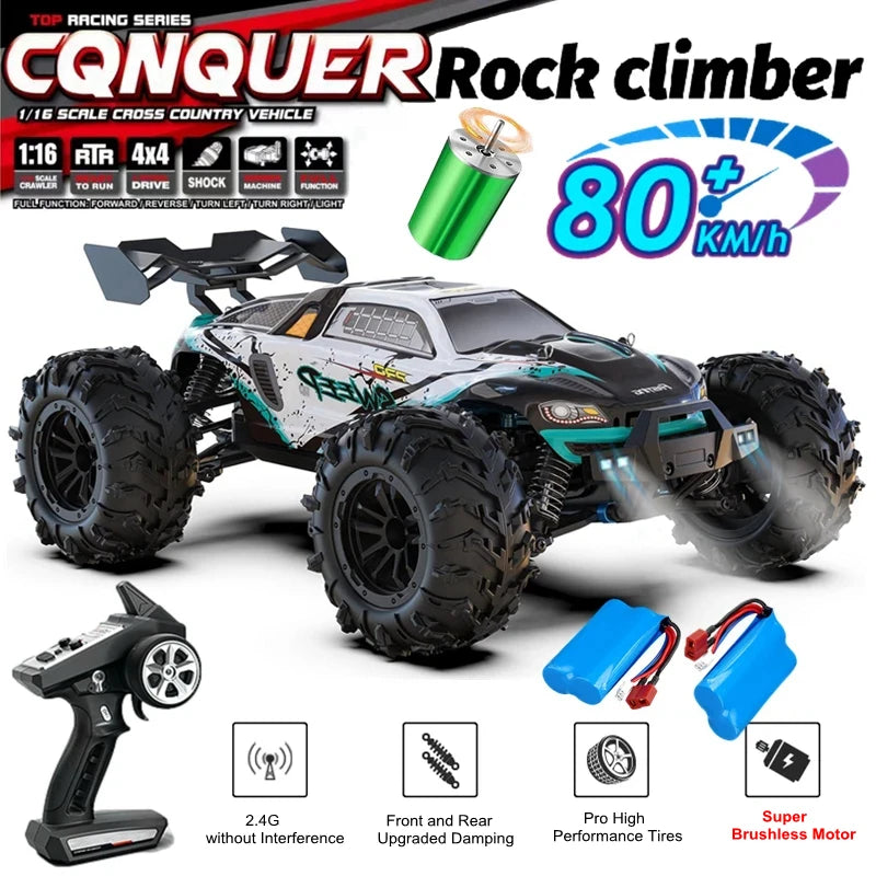 4WD Remote Control Car Off Road 4x4 RC High Speed Buggy Truck Super Brushless 50 or 80KM/H Fast Drift Racing Toy Kids Adults Econic Blanks