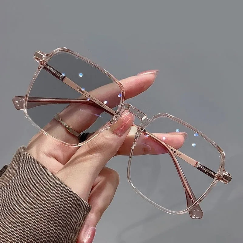 Photochromic Anti Radiation Glasses Metal Eyeglass For Woman Men Quick Pick Grocers