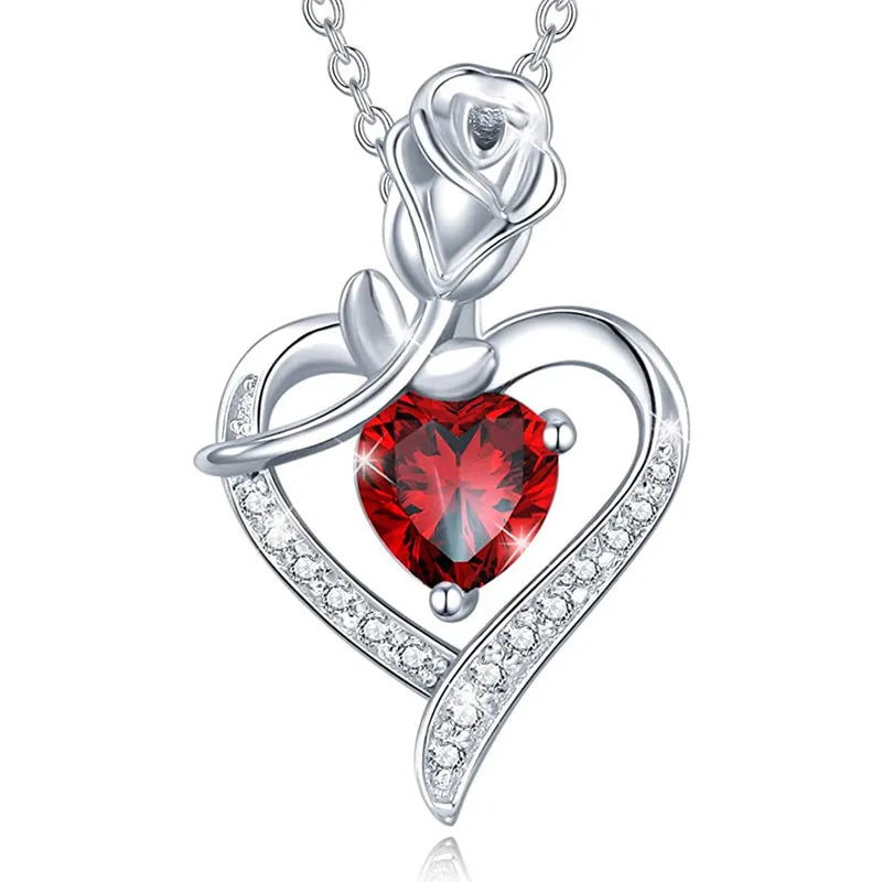 Elegant Style Heart shaped Pendant Necklace Hollow Design Mother's Day Gift Party Suitable for Best Friends Without Box Quick Pick Grocers