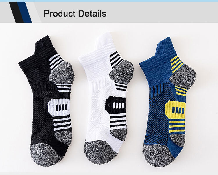 6/5/3 Pairs Men's Athletic Socks Sports Breathable Outdoor Running Compression Socks Cotton Training Long Black Stretch Socks Quick Pick Grocers