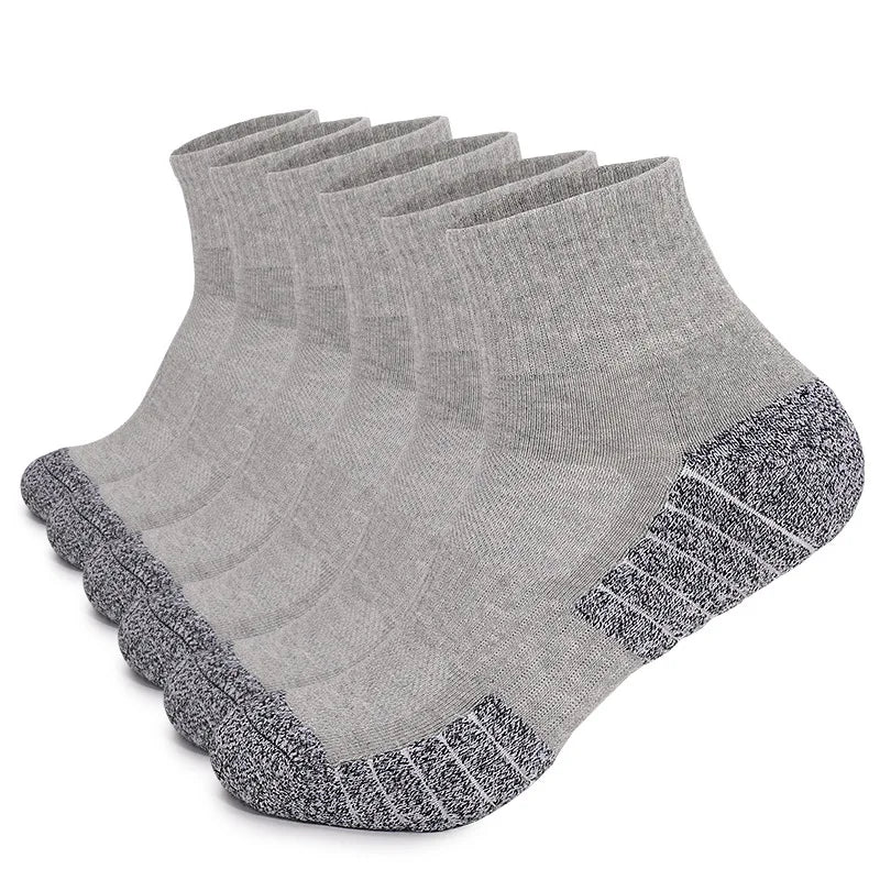 6 pairs Outdoor sports socks Thickened towel bottomed hiking socks Sweat-absorbing short tube sports running socks Men Socks Quick Pick Grocers