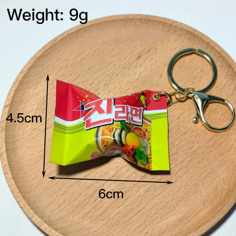 Simulation Instant Noodles Keychain On The Phone Mini Snacks Pendant Bag Pendant Christmas Gifts For The New Year Econic Blanks