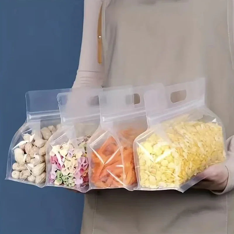 5pcs Reusable Leakproof Food Storage Bags For Nut Grain Vegetable Fruit And Snack Kitchen Organizer Storage Containers Econic Blanks