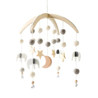 Baby Rattle Toy Bed Bell Bracket Wooden Mobile 0-12 Months Newborn Crochet Bed Bell Hanging Toys Holder Bracket Infant Crib Gift Purest Peak