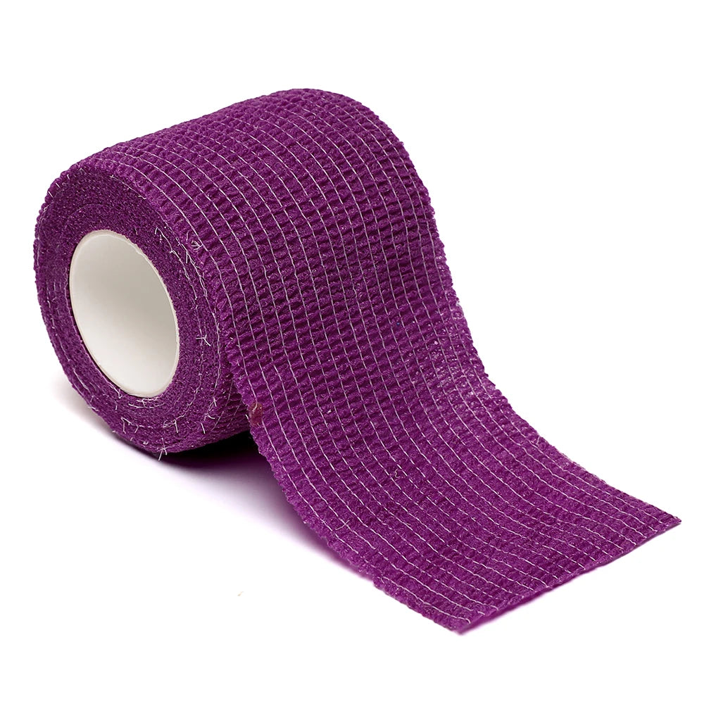 Black sports self-adhesive elastic bandage with 4.8-meter elastic knee pads, 18 colors for fingers, ankles, palms, and shoulders Quick Pick Grocers