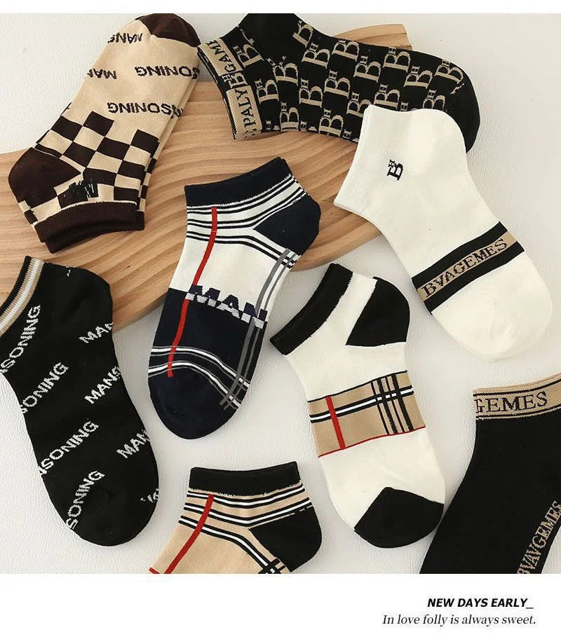 5/10pcs Men's Thin Breathable Low-Cut Socks - Anti-Odor, Moisture-Wicking, Lightweight, Comfortable & Versatile for Daily Wear Quick Pick Grocers