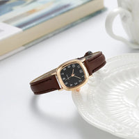 Women's Watch Fashion Small Arabic Quartz Watches Leather Band Wristwatches Quick Pick Grocers