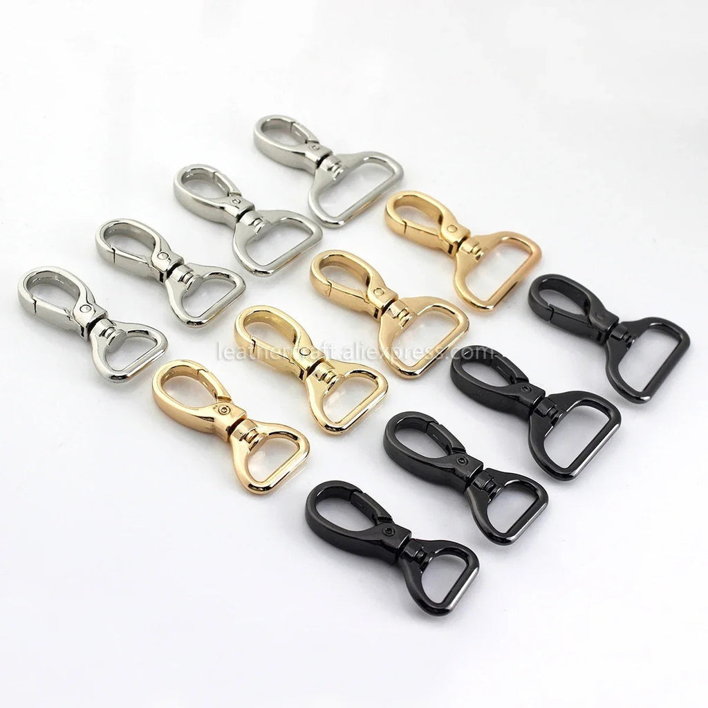 1piece Metal Carabiner Snap Hook Trigger Lobster Clasp Clip Swivel Spring Gate Leather Craft Pet Leash Bag Strap Belt Webbing Quick Pick Grocers