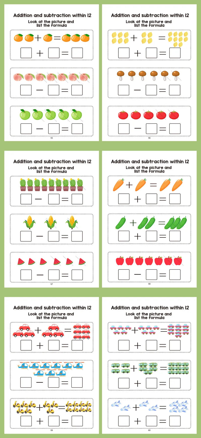 Interactive Math Workbook - Counting, Addition, and Subtraction Within 10, Number Relationships Activities - Visual Learning Workbook, Suitable for Preschool, First Grade, Home Education, Classroom Teaching - Learning and Edu Quick Pick Grocers