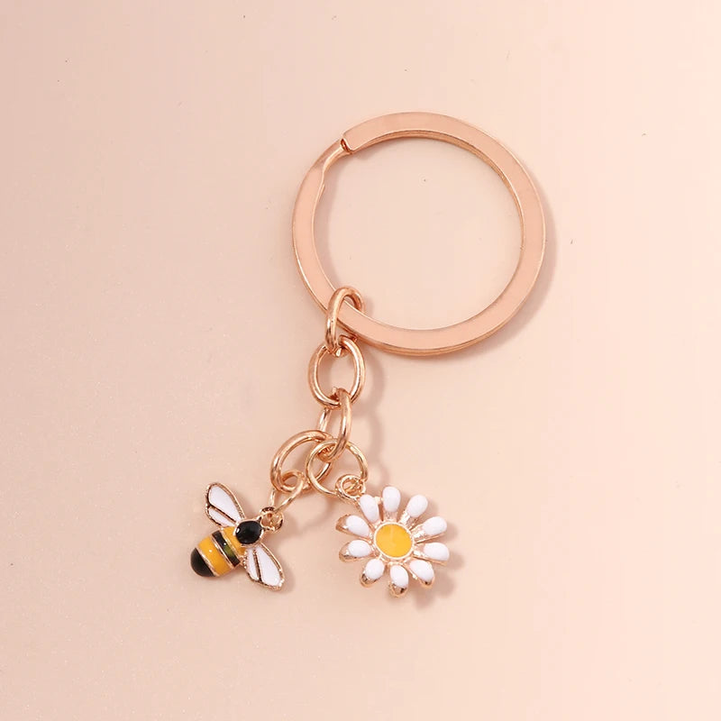 New Colorful Rainbow Keychains for Car Key Souvenir Gift for Women Men DIY Handbag Pendants Hanging Key Ring Jewelry Accessories Quick Pick Grocers