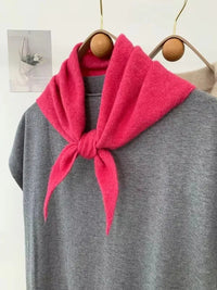 New Women Wool Scarf Shawl Winter Warm Soft Knitted Striped Triangle Fashion Brand Bandana Lady Wool Scarves Quick Pick Grocers
