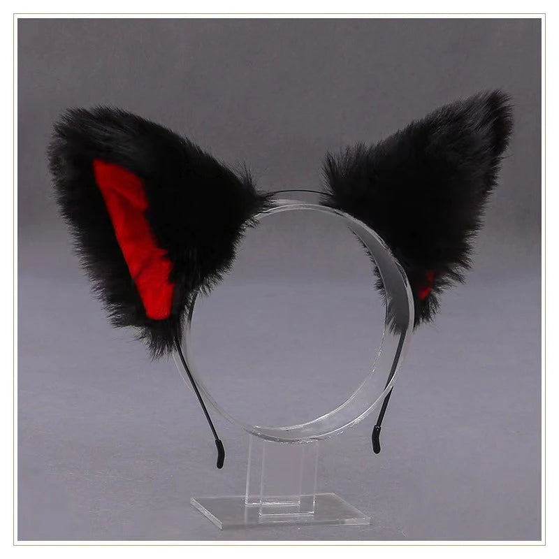 Lolita Animal Cat Fox Ear Hair Hoops Cosplay Girls Halloween Anime Headbands Headwear Hair Accessories Quick Pick Grocers