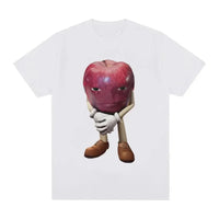 Funny Me Asf Apple with Face Meme T Shirt Unisex Fashion High Quality T Shirts Men Retro Casual Short Sleeve T-shirt Tops Quick Pick Grocers