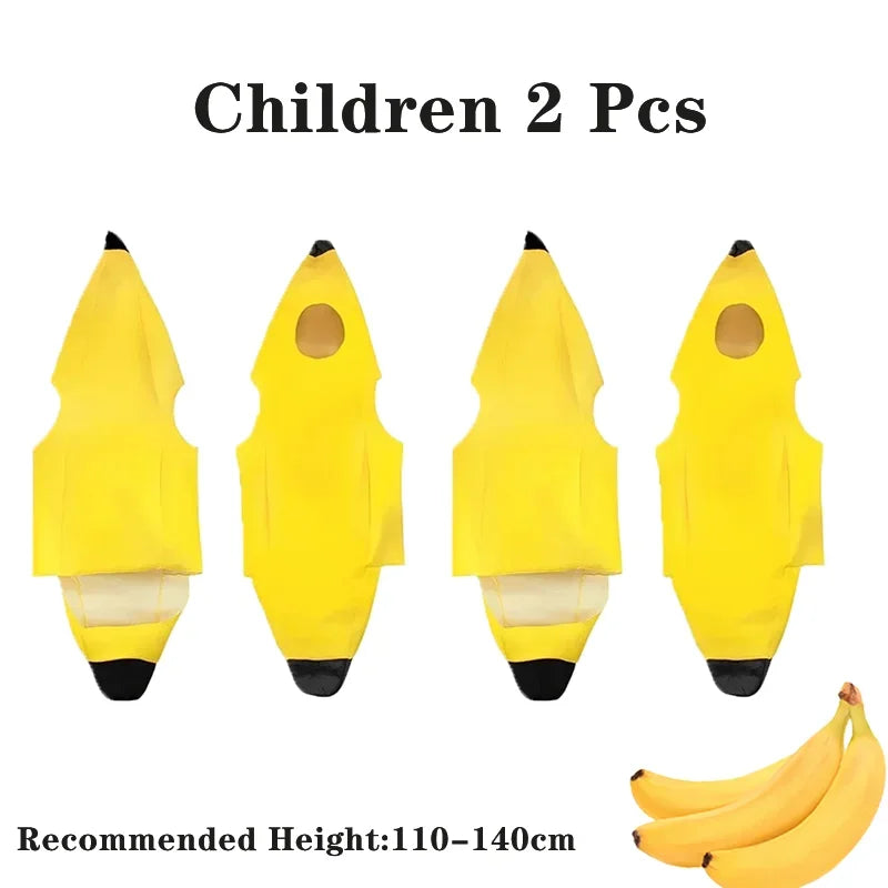 Child/Adult Banana Cosplay Halloween Christmas  Costumes Performance Costume Fruit Banana Costume Performance  Costume Quick Pick Grocers