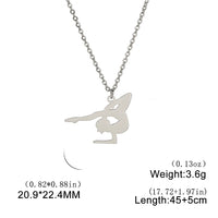 Rhythmic Gymnastics Necklace Women Trend 2025 Gymnast Stainless Steel Jewelry BFF Dancer Girl Sport Accessories Mother Day Gift Quick Pick Grocers