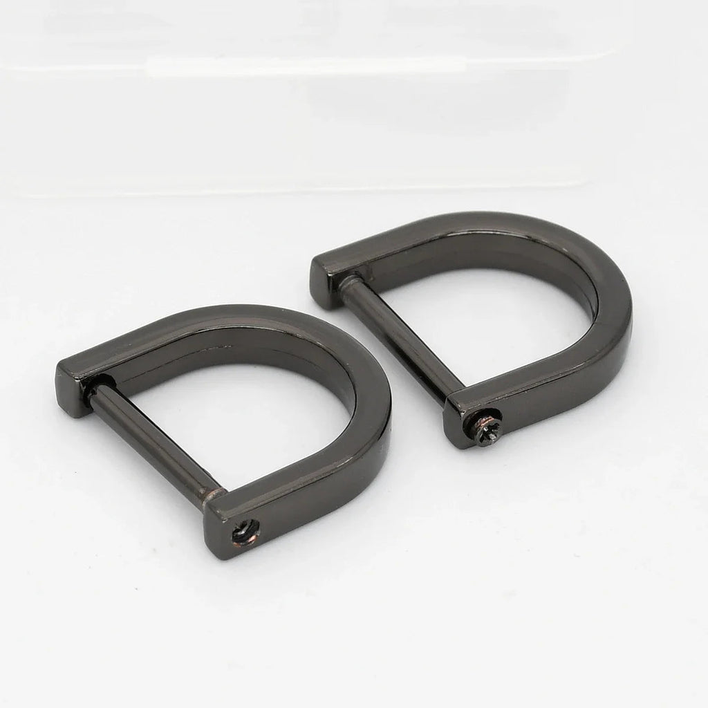 2pcs Metal Detachable D Ring Openable Dee Buckle Shackle Clasp for Leather Craft Bag Strap Handle Shoulder Repairing Parts Quick Pick Grocers