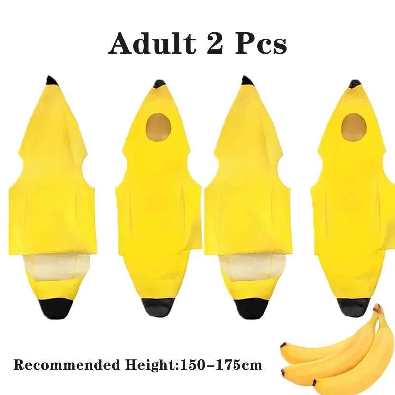 Child/Adult Banana Cosplay Halloween Christmas  Costumes Performance Costume Fruit Banana Costume Performance  Costume Quick Pick Grocers
