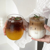 Glasses Cup Transparent Water Bottle Tumbler Whiskey Glass Drinkware Coffee Milk Juice Mug Cup Kitchen Accessory Stripe Cups 텀블러 Quick Pick Grocers