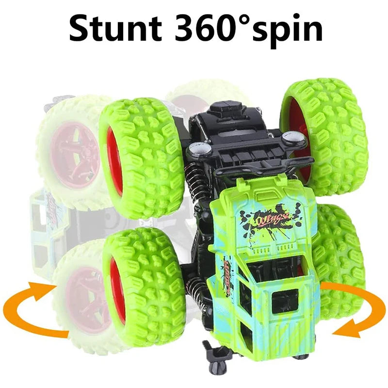 Pull Back Toy Car  Inertial Rotation Car Four-wheel Drive Off-road Vehicle SUV Racing Power Car Children's Toy CarGift Quick Pick Grocers