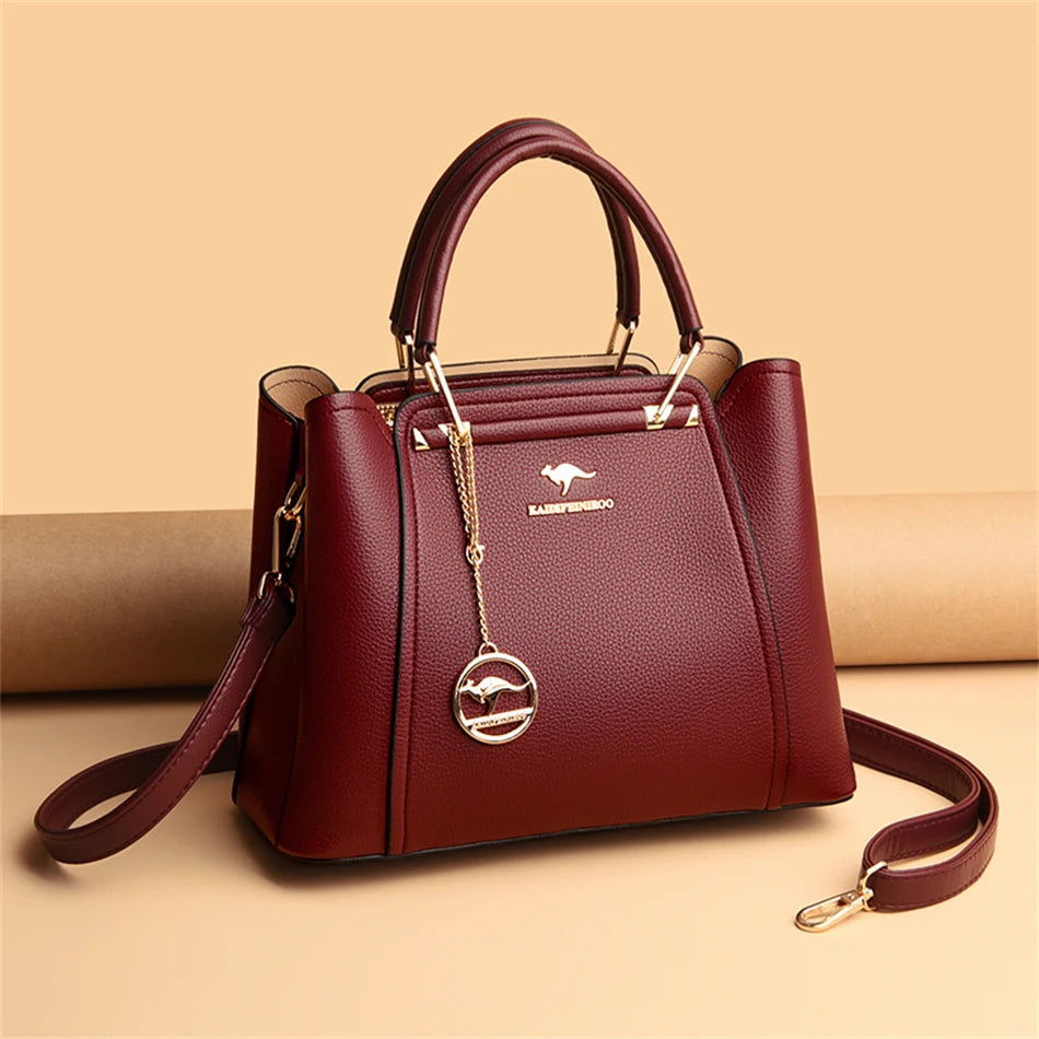 2024 Luxury Women Designer 3 Layers Shoulder Crossbody Sac Ladies Large Capacity Leather Handbags Shopper Brand Messenger Totes Quick Pick Grocers