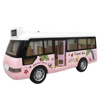 City Bus Toys Cars for Toddlers Cars for Boys Girls Pull Back Play Vehicle Bus Model with Sound Light Up & Open-able Doors Quick Pick Grocers