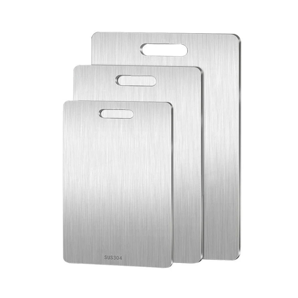 316 Stainless Steel Panel and Chopping Board Kitchen Household Thickened Double Sided Cutting Board Block Kneading Dough Board Econic Blanks