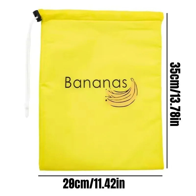 1Pcs Durable Yellow Banana Storage Bags Insulated Fruit Vegetable Fresh-keep Bundle Pocket Drawstring Banana Preserve Bag Econic Blanks
