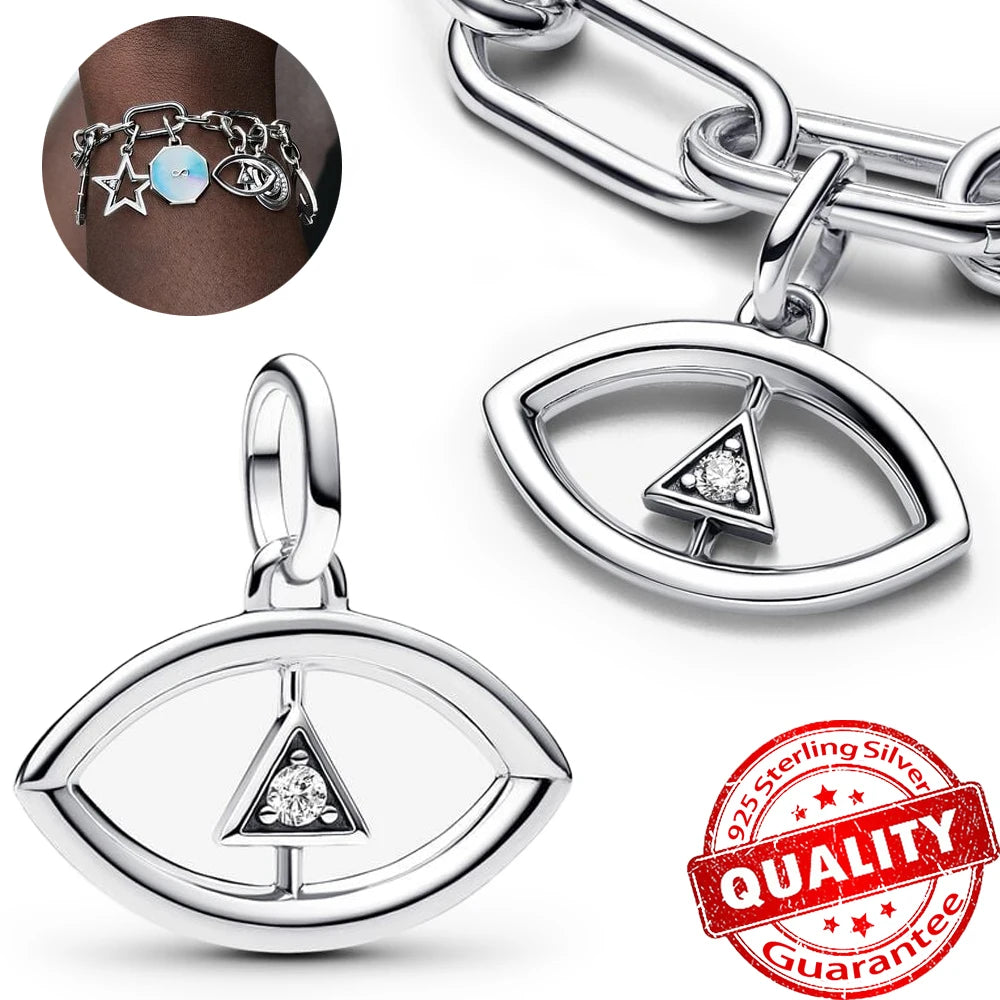 Sparkling Star Mini Dangle Charm Fit Brand Me Bracelet 925 Sterling Silver Me Series Green Heart Mini Charm Girl Party Jewelry Econic Blanks