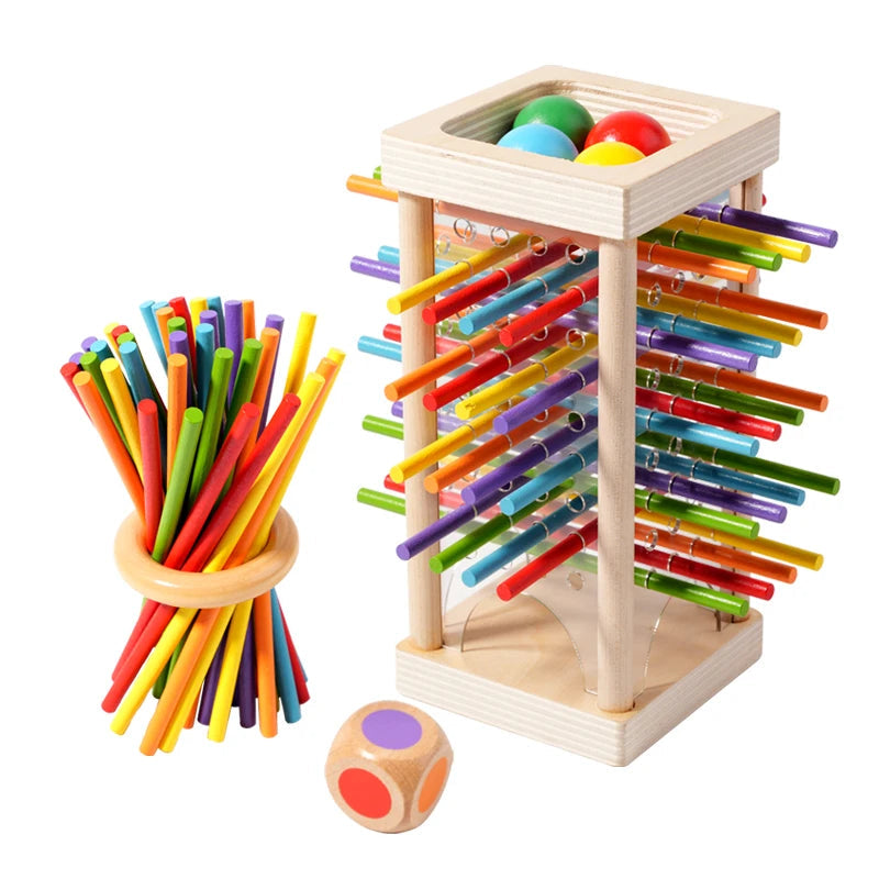 Parent child interactive wooden stick children's two person battle spatial thinking training puzzle toy Quick Pick Grocers