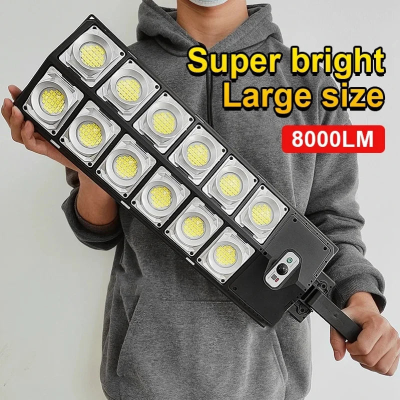 250W Solar Lights Outdoor Waterproof 8000LM LED Flood Lights Motion Sensor with Remote 3 Modes Street Lamp for Yard Garden Path Quick Pick Grocers