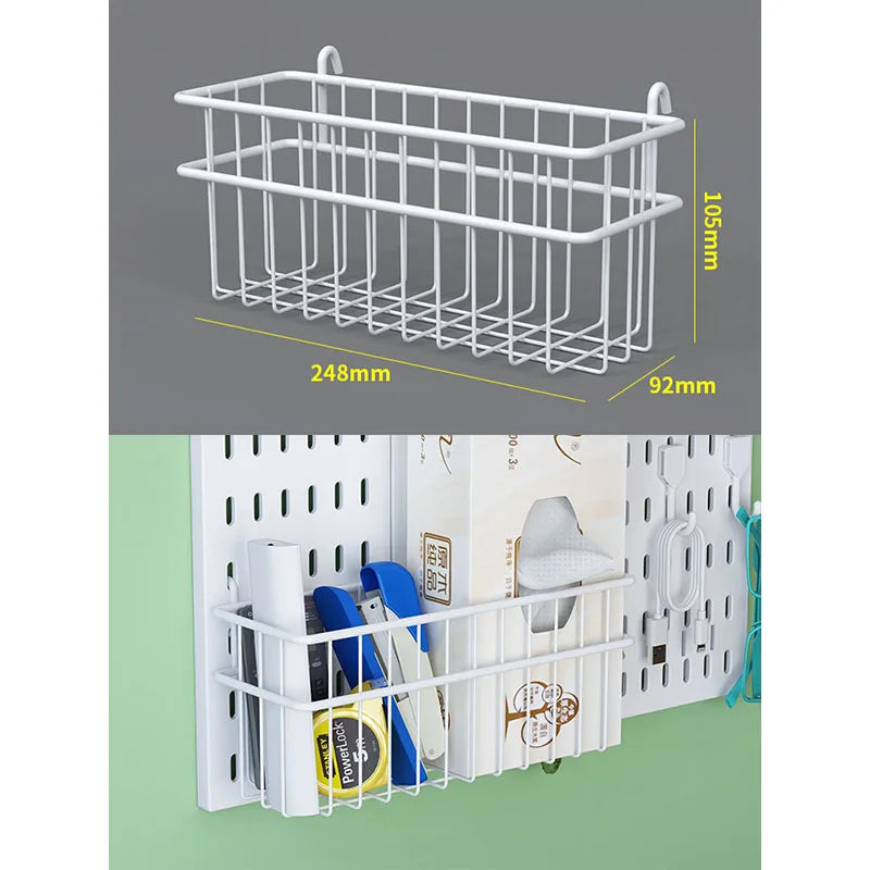Home Study Storage Pegboard: Suitable for Displaying Figurines, Desk-Top Standing & Clip-On Storage for Furniture Items Quick Pick Grocers