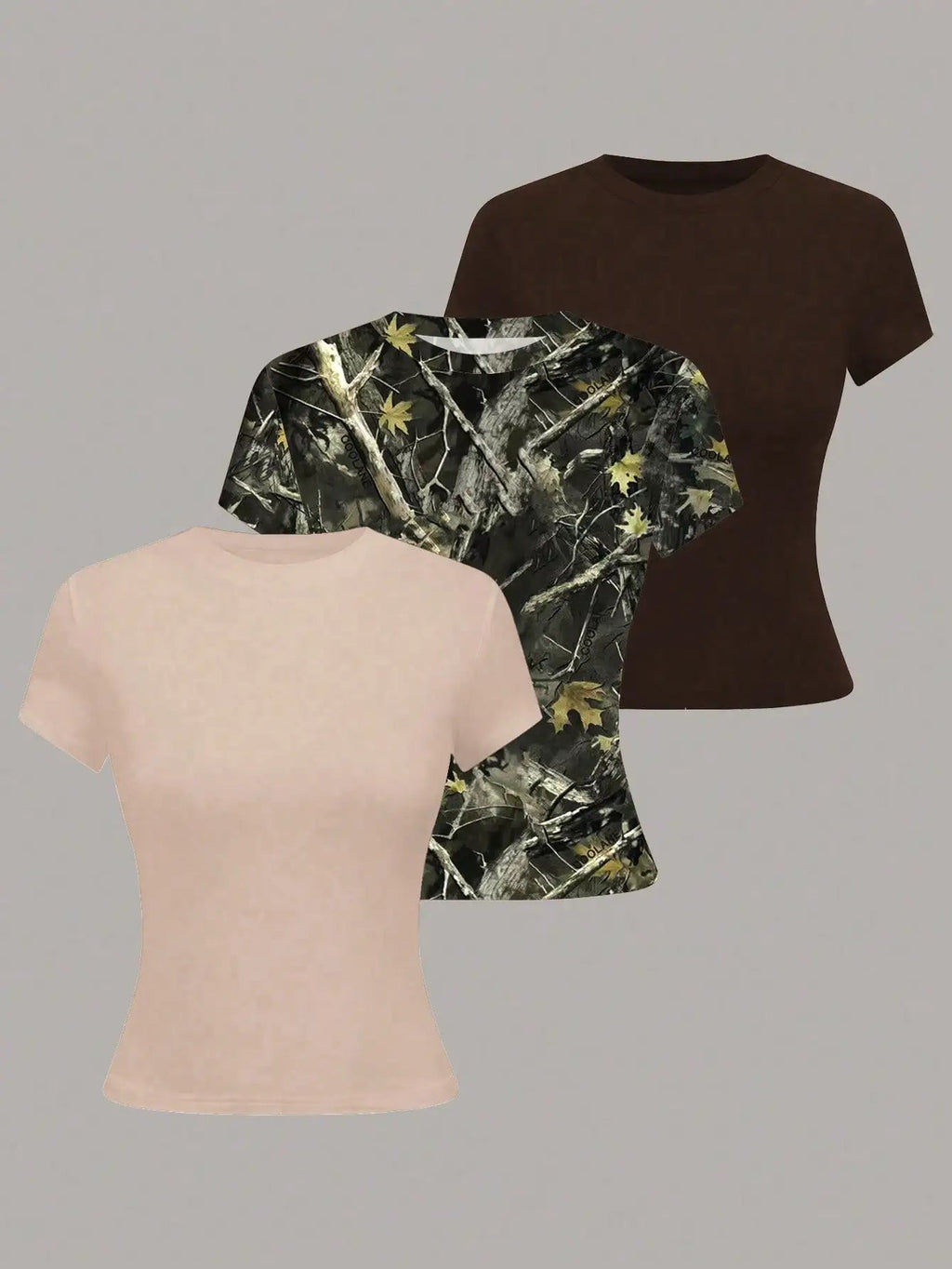 Women's Solid Color Short Sleeve T-Shirt, Minimalist Basic Top for Summer Quick Pick Grocers